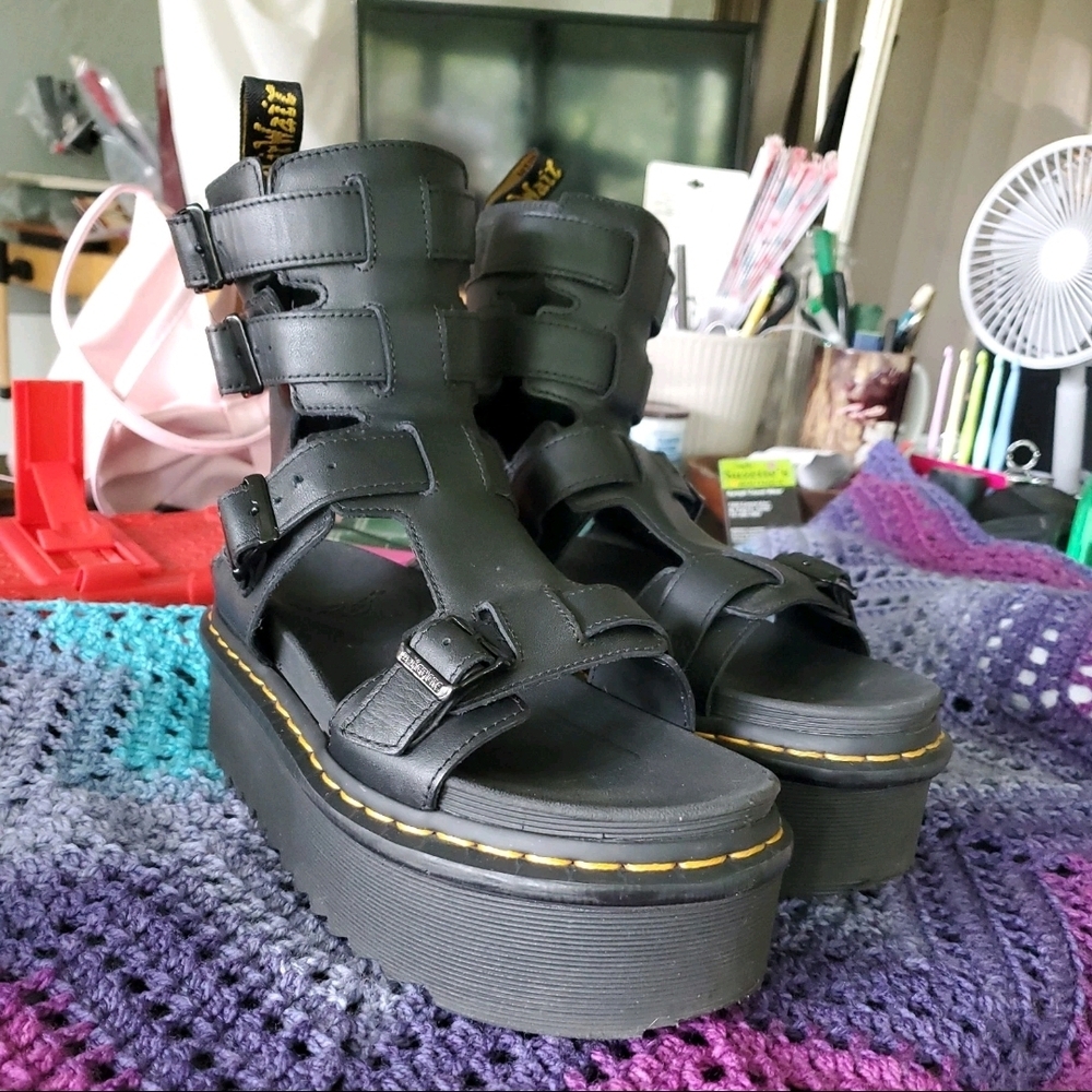 Dr. Martens Black Platform Sandals